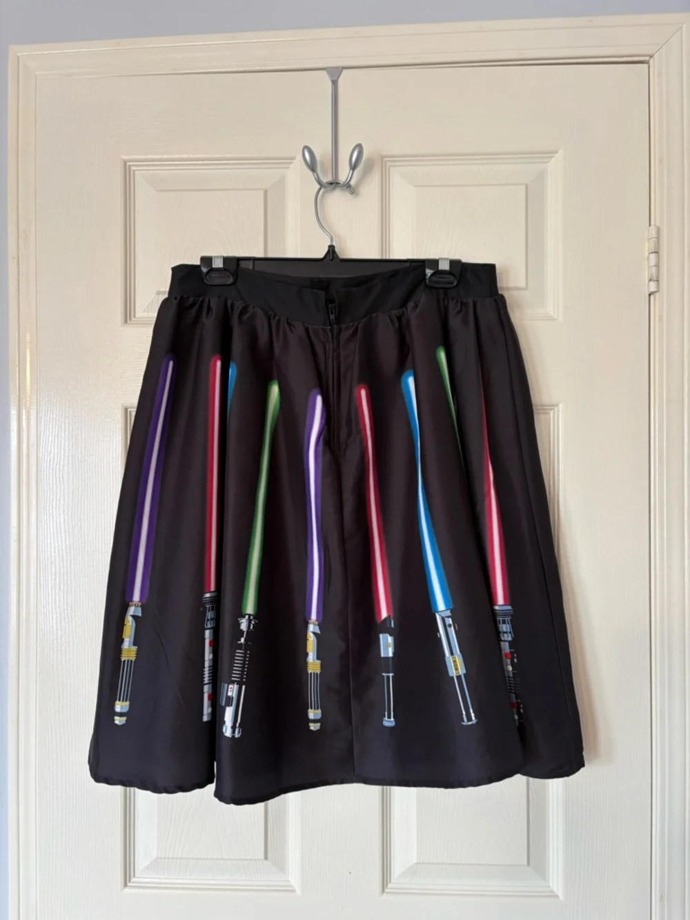 Black Lightsaber Print Flared Skirt - Women Star Wars - Picture 2 of 6